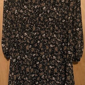BloomChic Black and Brown Floral Dress